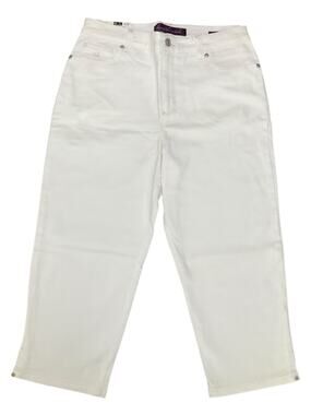 Gloria Vanderbilt Women's Amanda White Cropped Jeans Size 8 NWT